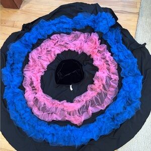 Black velvet skirt and leotard